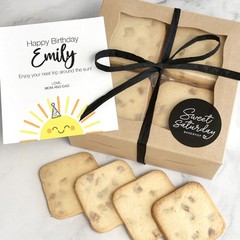 Homemade Cookies Gift Box Ginger Shortbread with Personalized Notecard