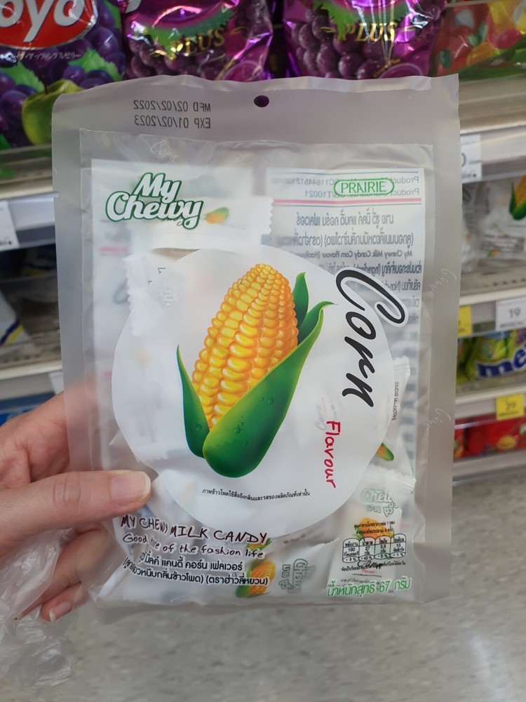 Chewy Candy Snack Corn Milk Fruit Soft Candies Gummi Chews Gummy Thai Food Sweet