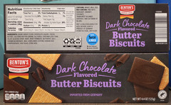 Benton’s Dark Chocolate Flavored Butter Biscuits 4.4oz 125g (2 Boxes)