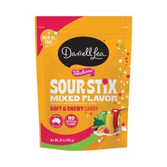 Darrell Lea Fabulicious Sour Stix Australian Soft Chewy Candy Mixed Flavor 20 oz