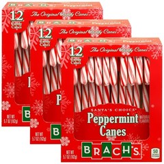 Brach’s 12 Peppermint Candy Canes, 12 Count (Pack 12 of 3), White