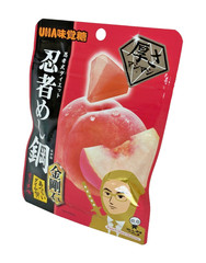 Japan Gummies UHA Mikakuto Ninja Meshi Steel Diamond Peach Flavor 45g × 10 bags