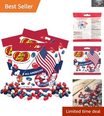 Delicious Red, White & Blue Jelly Beans – 3.5oz Packs for Every Celebration