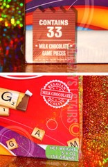 SCRABBLE MILK CHOCOLATE EDITION tiles trophy crossword game board limited rare