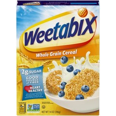 Weetabix Biscuits Whole Grain Cereal, Good Source of Fiber, Low in Fat, Heart He