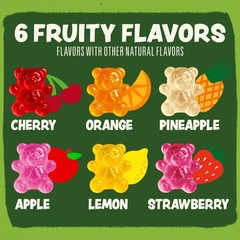 USDA Organic Gummy Bears 65 Pouches .0.8Oz Each