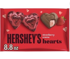 Hershey’s Strawberry Creme Creamy Milk Chocolate Hearts Candy, 8.8 oz BB 8/2026