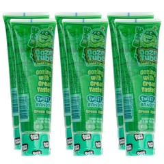 Ooze Tube Liquid Candy Green Apple, 4 Ounce Each (Pack of 6)