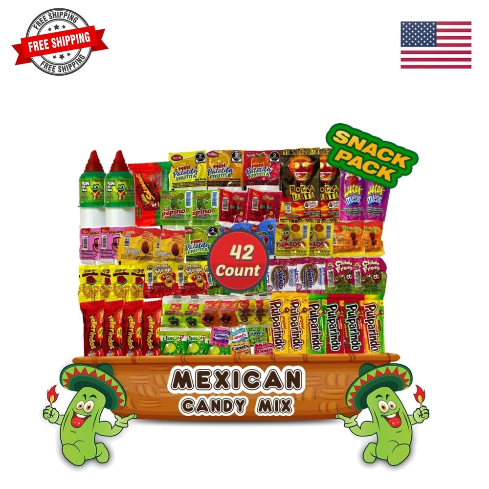 Mexican Candy Assortment Snacks Pack – Variety of Spicy, Sweet, and Sour Cand…