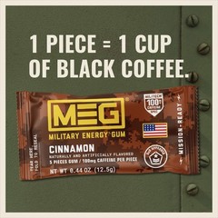 – Military Energy Gum | 100mg of Caffeine Per Piece + Increase Energy + Boost…