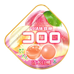 Japan Gummies UHA Mikakuto Cororo Shimizu White Peach 40g × 6 bags