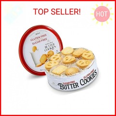 Gluten Free Sugar Free Butter Cookies 36 Count Traditional Danish Cookies, Premi