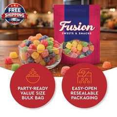 Gum Drops Candy 2 Pound Bag – Strawberry, Orange, Grape, Lime & Pineapple | Asso