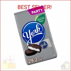 YORK Dark Chocolate Peppermint Patties, Candy Party Pack, 29.2 oz