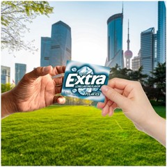 EXTRA Polar Ice Chewing Gum Packs, Sugar Free 15 Count (Pack of 10), Teal