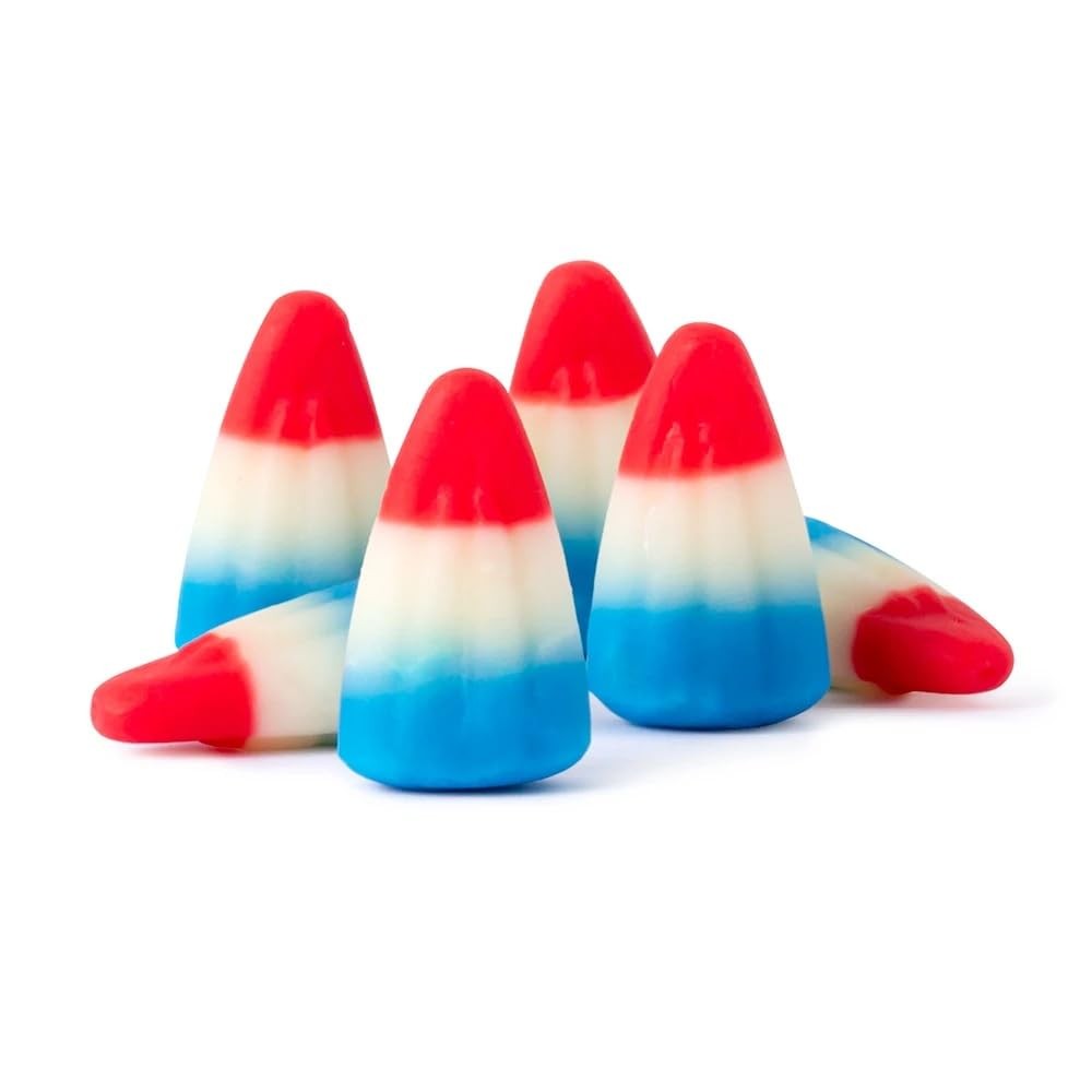 Bayside Candy Patriotic Jelly Raspberry Lemonade Candy Corn – Red, White & Blue