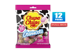 12x Packs Chupa Chups Cremosa 10ct Lollipop Assortment- 4.2oz Each