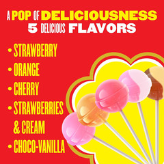 Chupa Chups Mini Lollipop Assortment 5 Flavors Individually Wrapped
