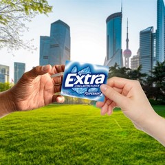 EXTRA Peppermint Sugar Free Gum Back To School 45 Count (Pack of 1), Cyan