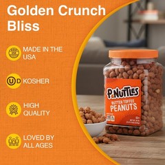 PNuttles Butter Toffee Covered Peanuts, Sweet Salty Snack, Nuts, Made in USA,…