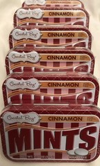 COASTAL BAY 6 Packs(6 tins)Cinnamon Mints 1.76oz 50g SugarFree MADE IN CANADA