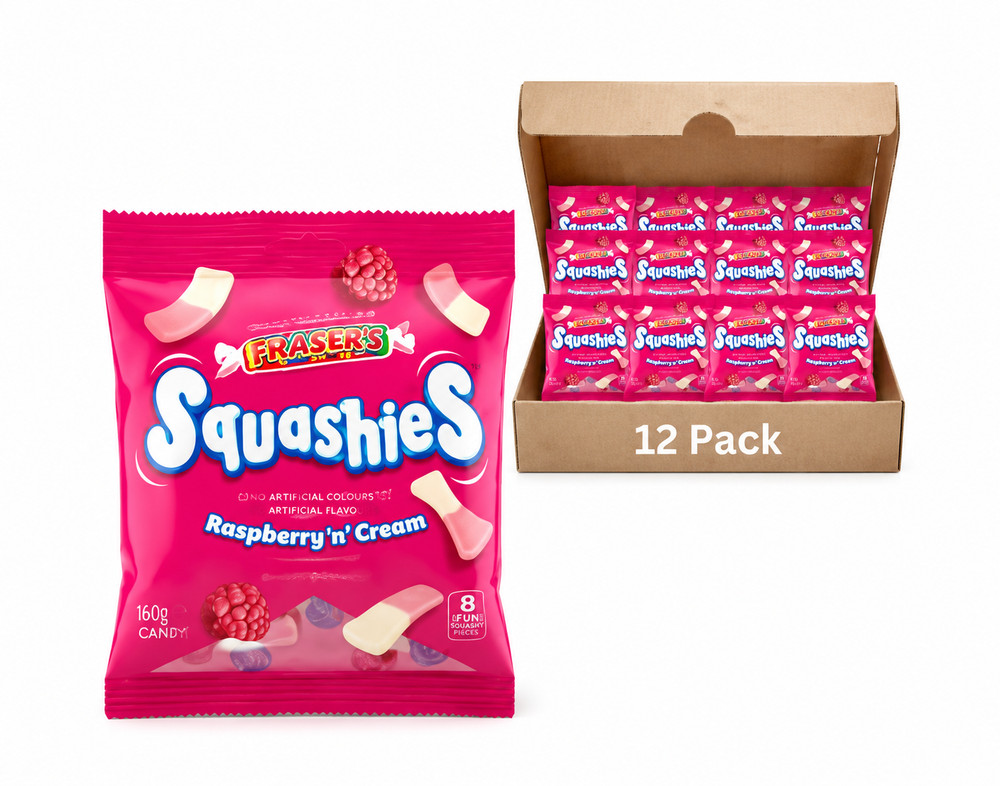 Smarties Squashies Foam Marshmallows Gummy Candies 5 oz Bag (Pack of 12)