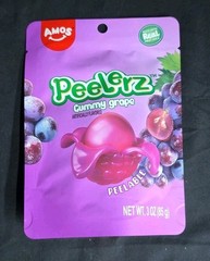 AMOS 6oz Peelerz Peelable Fruit Gummy Grape Viral Tiktok Candy NEW
