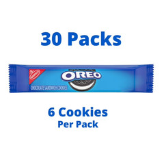 Oreo Chocolate Sandwich Cookies 30 Snack Packs 6 Cookies Each Nabisco