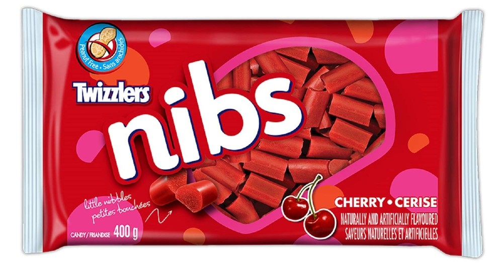 Twizzlers Nibs Cherry Flavored (400g / 14oz per 14 Ounce (Pack of 1), Red