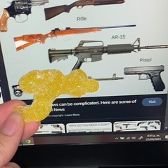 Limited Edition SOUR PATCH KIDS Lemonade Fest Kid Shape Like an AR-15. 
