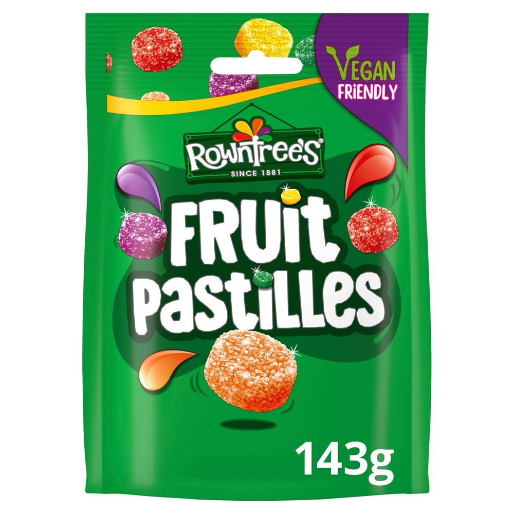 Rowntrees Fruit Pastilles Gummy Candy Lime Orange British Sweets 143g