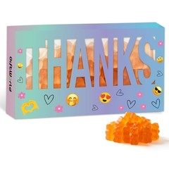 GIFTWORLD THANKS: Champagne Gummy Bears – Soft & Bubbly Candy Gift ; Free Ship