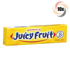 10x Packs Wrigley’s Juicy Fruit Chewing Gum ( 5 Sticks Per Pack ) Fast shipping!
