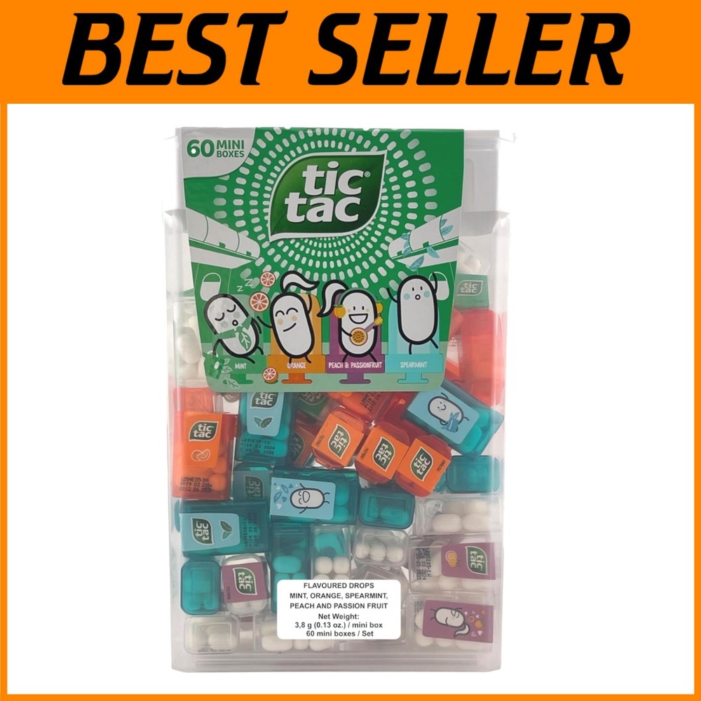 Tic Tac 60 Mini Boxes – Mint & Fruit Mix, 234g