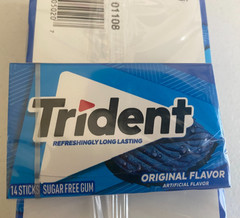 Trident Original Flavor Sugar Free Gum, 12 Packs of 14 Pieces (168 Total Pieces)
