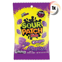 1x Bag Sour Patch Kids Grape Flavor Soft & Chewy Sweet Gummy Candy | 8.02oz