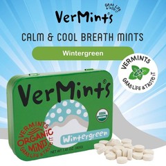 Organic Wintergreen Breath Mints – Long-Lasting Refreshment, Travel Size, Vegan,