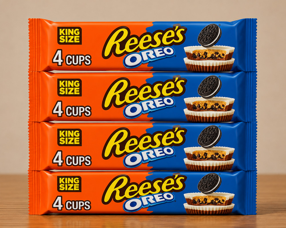 4Pack Reese’s OREO KING SIZE Milk Choco & White Creme Peanut Butter Cups 2.8oz