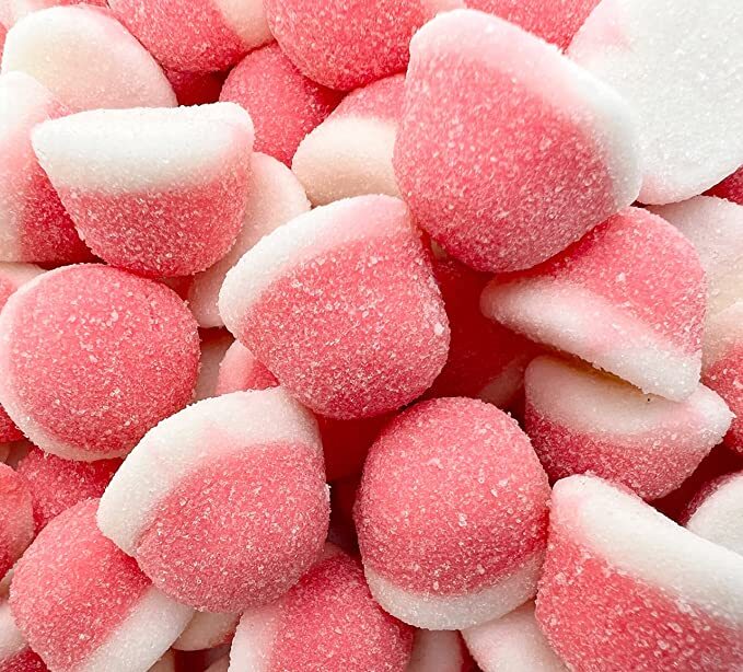 Gummy Candy Pink Strawberry Puffs – Bulk Pack 2 Pounds
