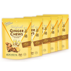 Original Ginger Chews, 4 Oz. – Candied Ginger – Candy Pack – Ginger Chews Candy