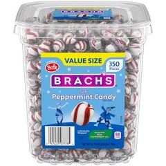 Brach’s Bobs Sweet Stripes Soft Peppermint Candy, 350 Count (62.4 oz), Stripe