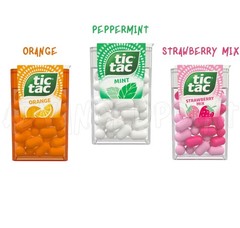 Tic Tac Fresh Mints Bundle– Orange Peppermint & Strawberry Mix 10 Packs Each