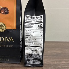Lot of 2 GODIVA Dark Chocolate and Smooth Caramel Candy Bag, 4.1 oz
