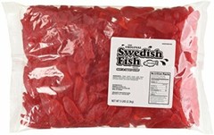 Mondelez 5 lb Swedish Fish LARGE Red Gummy Candy Gummi Bulk Sealed Bag