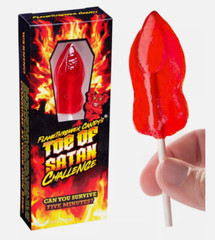Flamethrower Candy 2 pak Toe of Satan, World’s Hottest Lollipop, Carolina Reaper