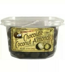 2 Packs Trader Joe’s Chocolate Coconut Almonds 12 OZ Each Pack