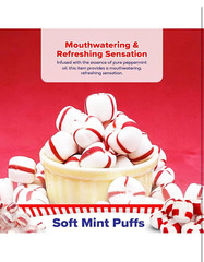Soft Peppermint Puffs, Soft Peppermint Candy, Soft Mints Individually Wrapped Ca
