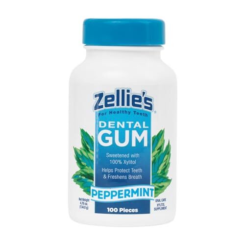 Zellie’s | 100% Xylitol Sugar Free Peppermint Chewing Gum | Peppermint Flavor…