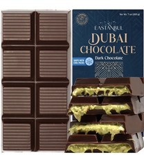 Eastanbul Dubai Dark Chocolate Bar Pistachio, 7oz, Pistachio Dubai Chocolate Bar