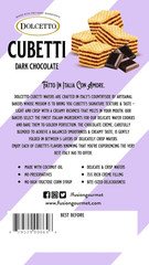 Dark Chocolate Cubetti Wafer Cookies Pack of 3 Cream Filled Made in Italy